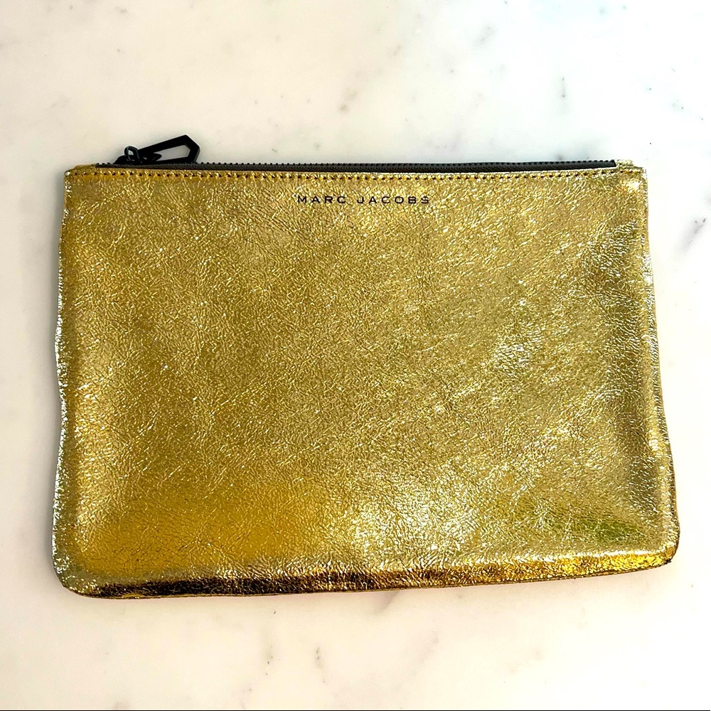 Marc Jacobs for Neimen Marcus Target Collection Gold Metallic Leather Clutch